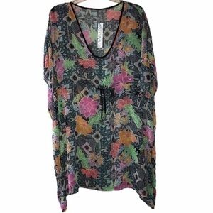 Into the Bleu Floral Cover-up - Size Small